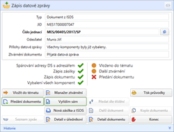 Ukázka průvodce procesem zápisu podání z&nbsp;datové schránky